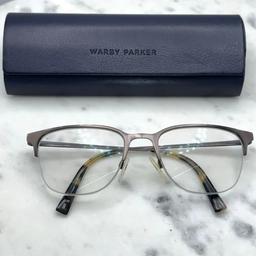 Warby Parker Wallis XW 2306 Carbon Semi-Rimless/Half-Rim Eyeglasses Frames Only